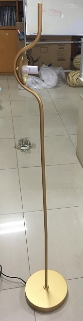 Gold Finish Glass Floor Lamp