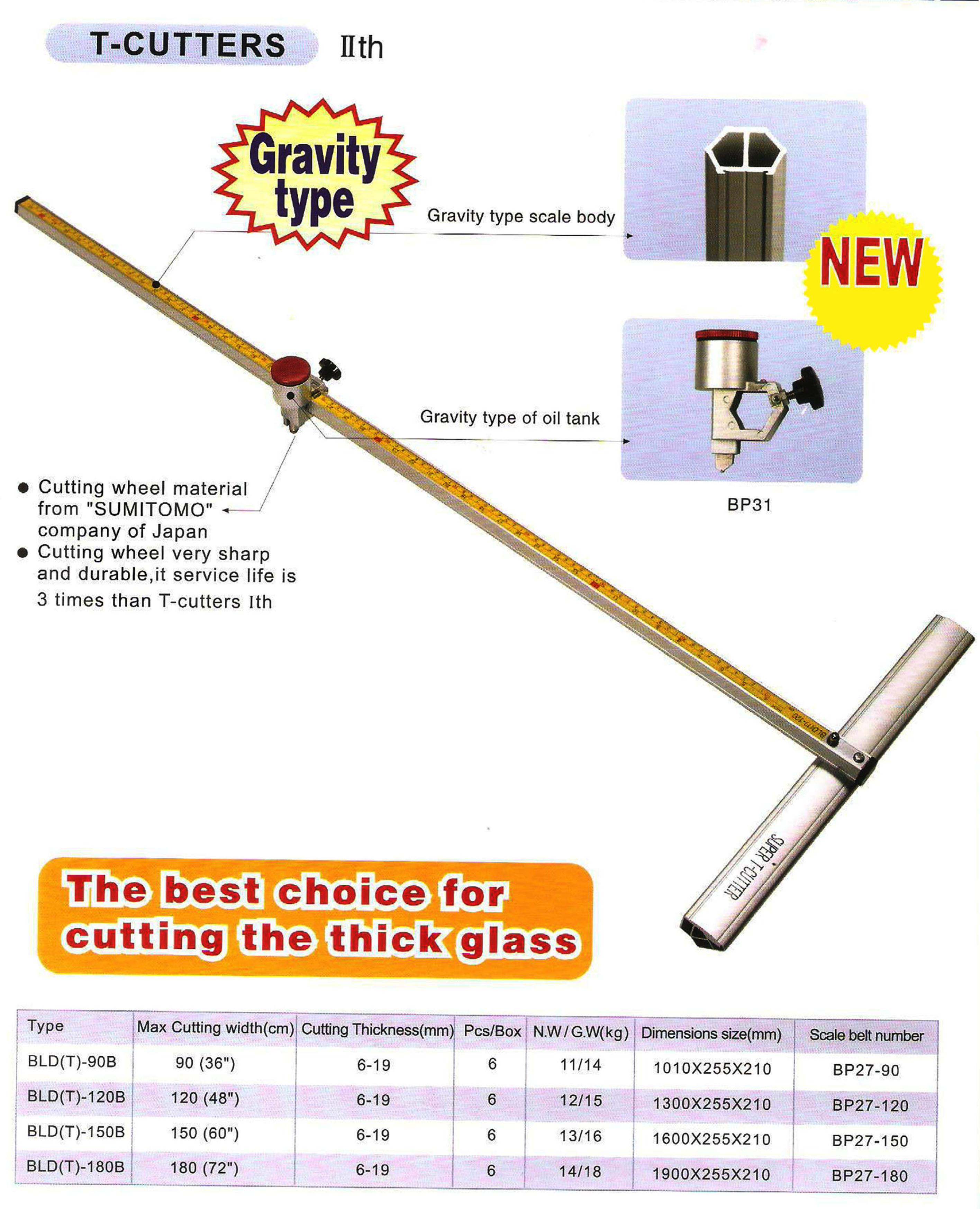 Gravity-Fed Glass T-Cutter