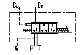 Hydraulic schematic for a single circuit brake valve