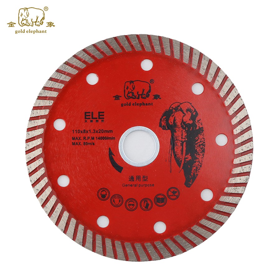 Gold Elephant 110mm super hard diamond saw blades sintered turbo blade for general purpose - Image 3
