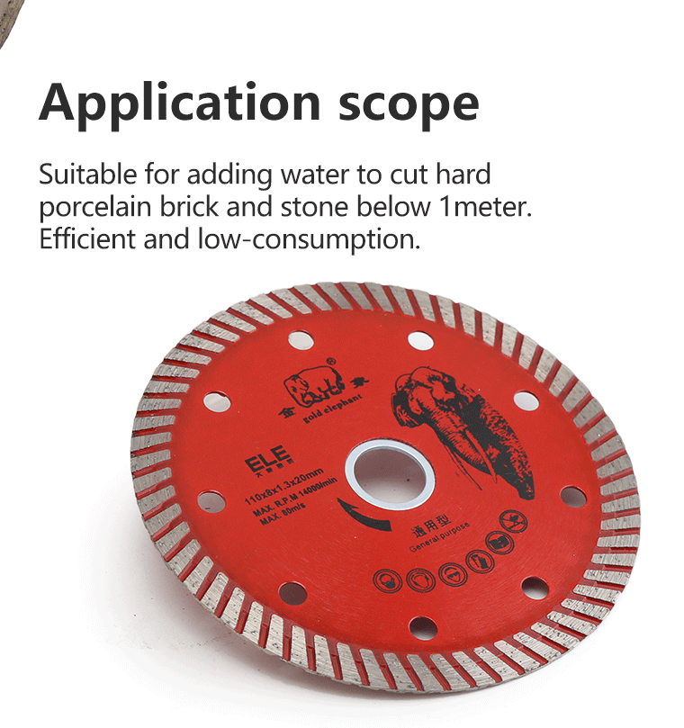 Application scope for hard stone and porcelain cutting