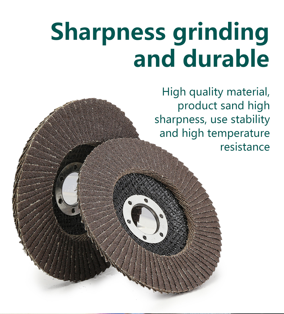 Close up of flexible flap disc structure