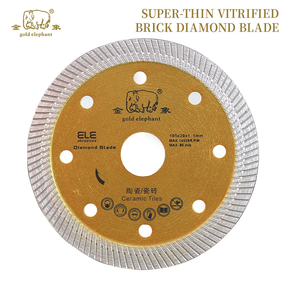 Gold Elephant 4 inch 105mm super-thin vitrified brick diamond blade - Image 2