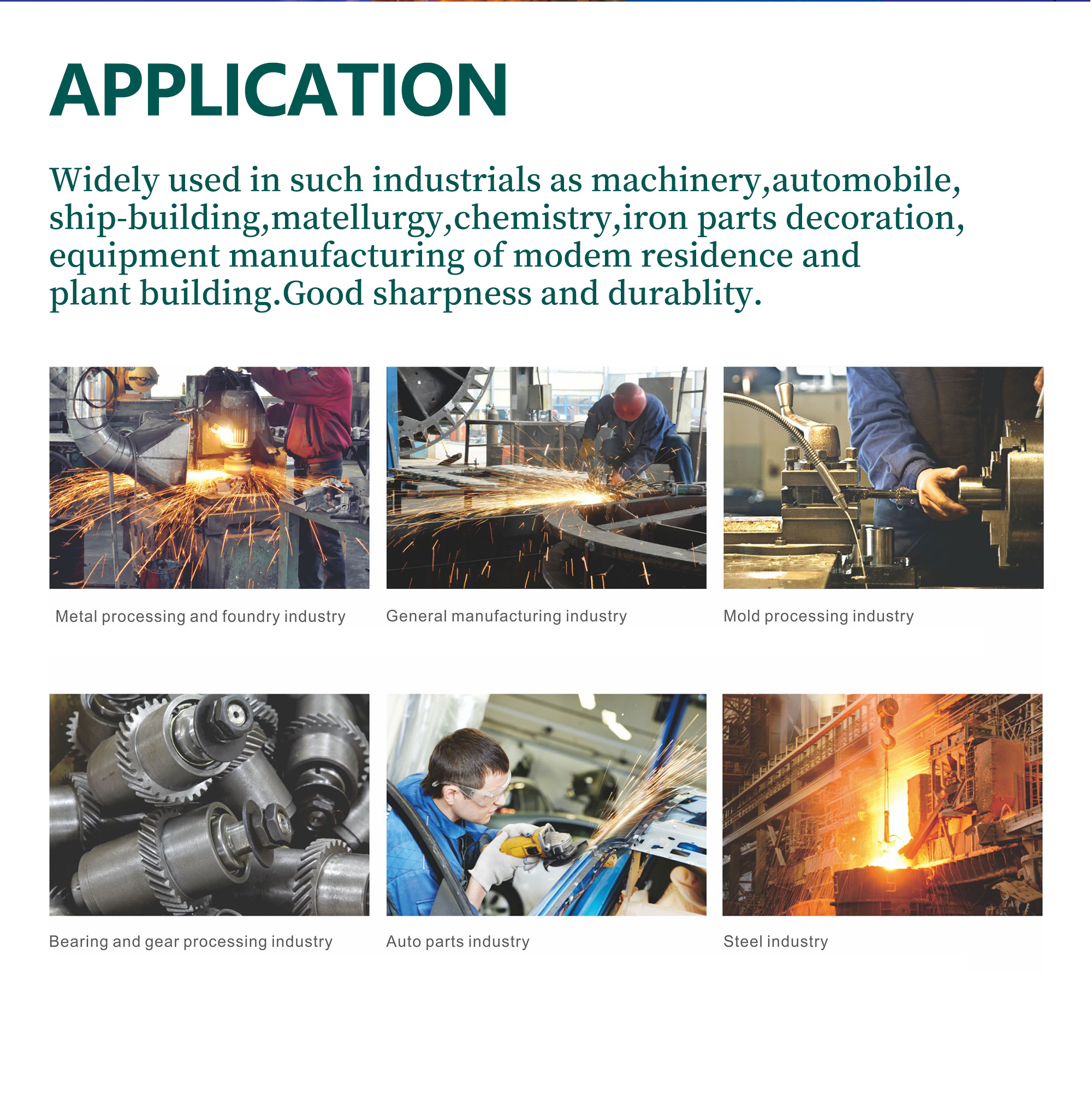 Industrial applications of grinding discs