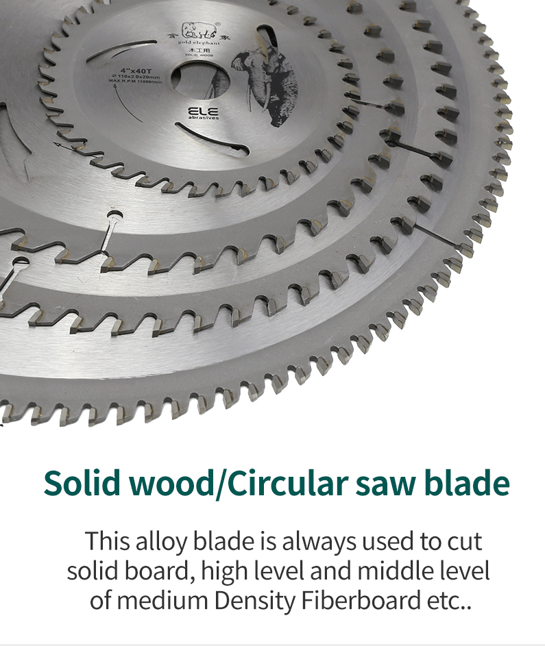 Saw blade cutting through wood board