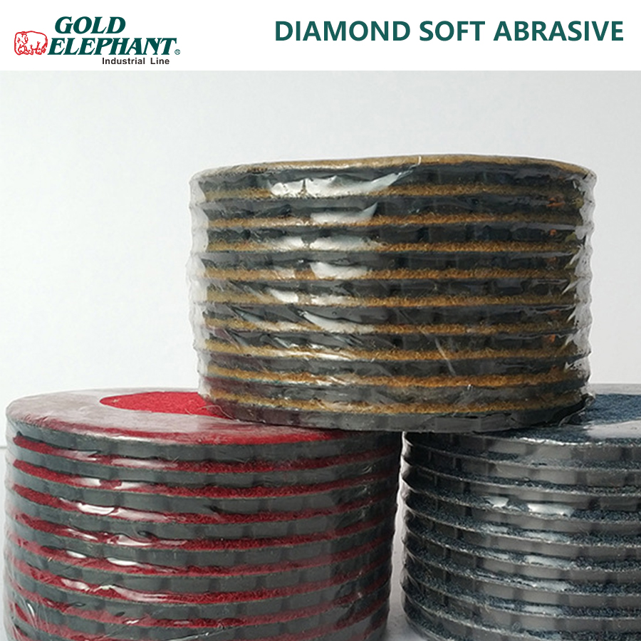 Close up of diamond soft abrasive disc