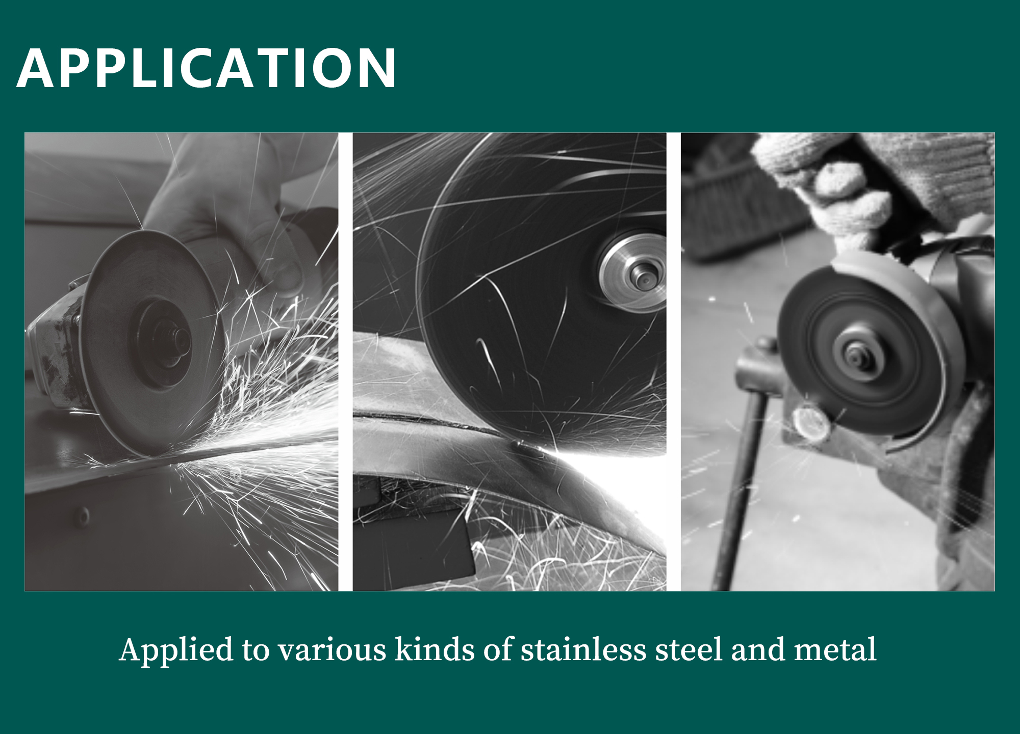Cutting wheel in application on metal