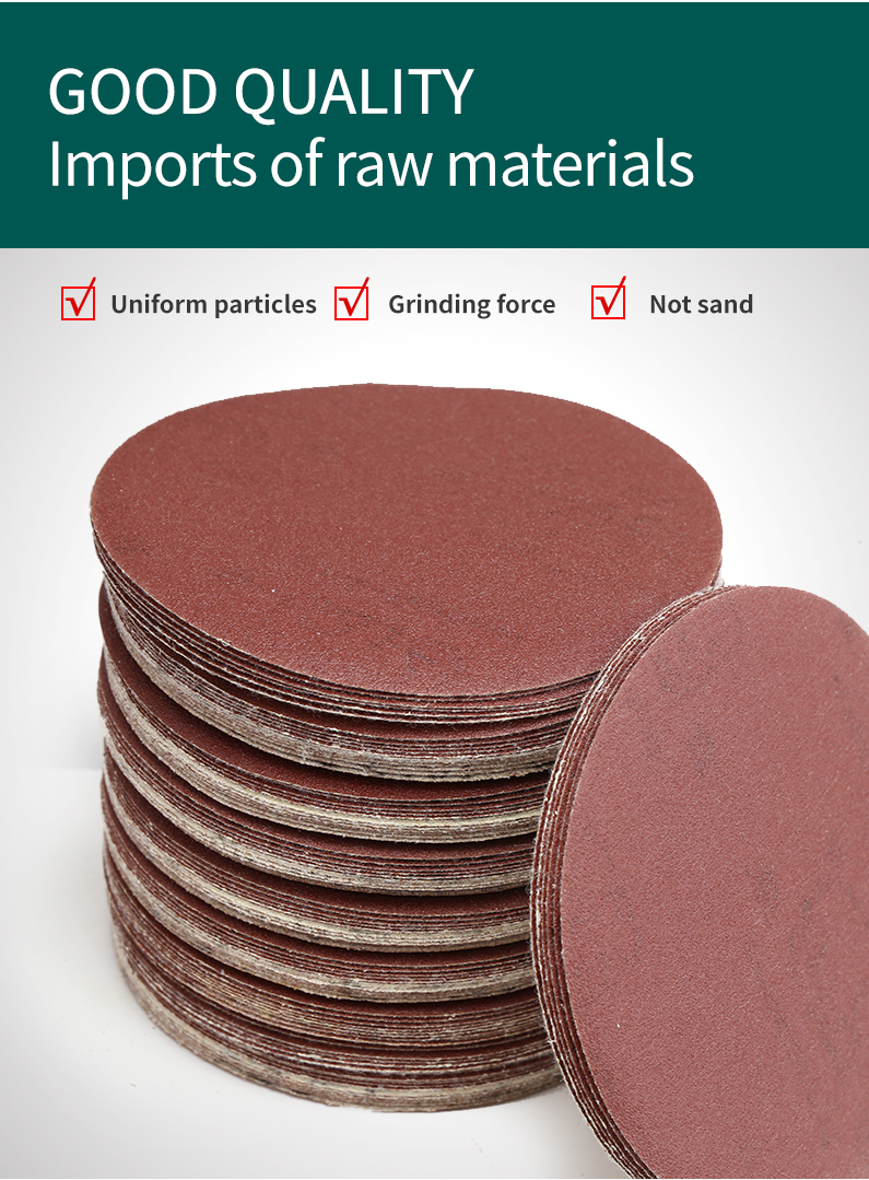 Close up of sanding disc surface showing uniform particles