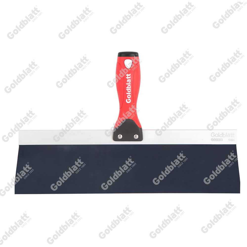 Goldblatt 14-in / 12-in Blue Steel Taping Knife Soft Grip - Image 2