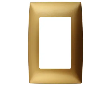 Decorative golden switch cover plate with rounded edges