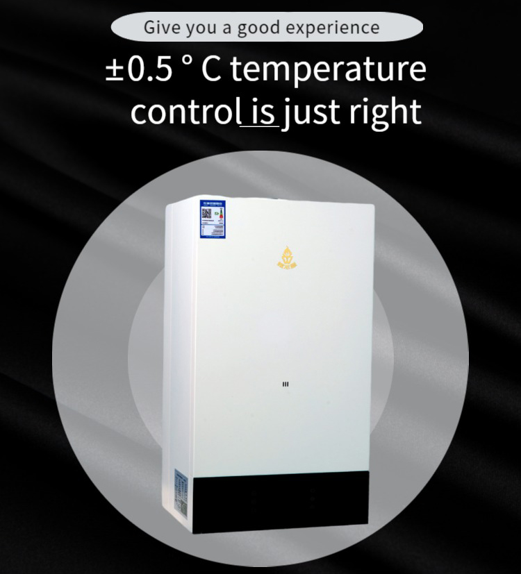 Close up of the water heater interface