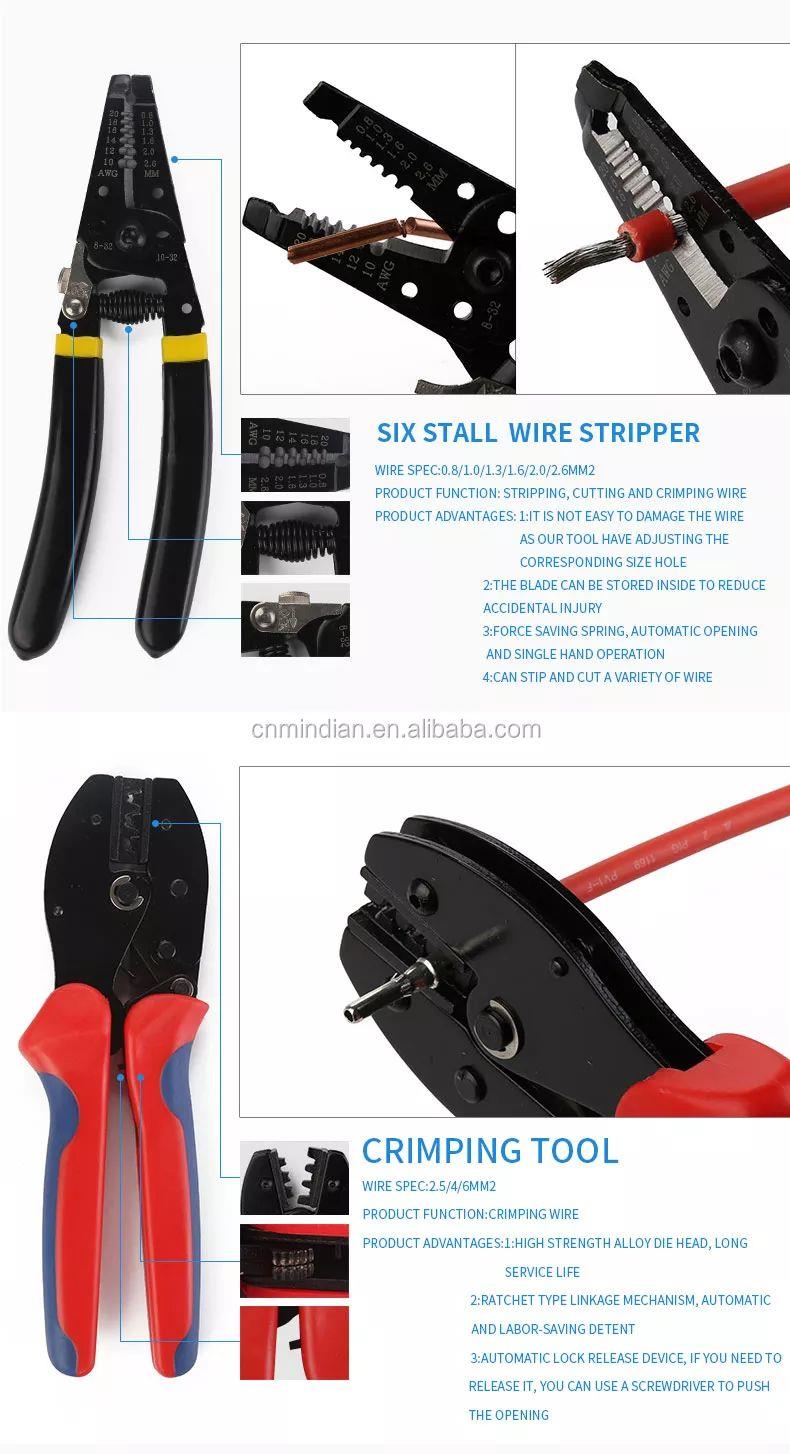Technical breakdown of wire stripper and crimping tool features