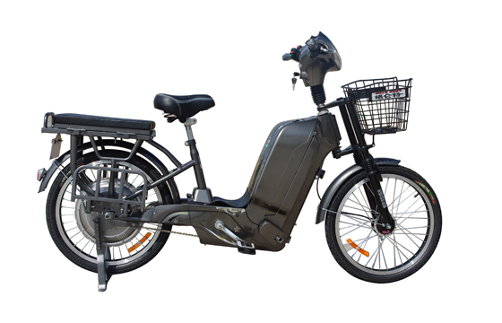 Electric Bicycle with Step-Through Frame