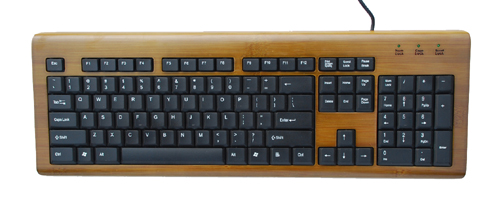 Green natural bamboo 104 keys wired bamboo keyboard - Image 4