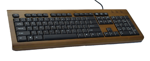 Green natural bamboo 104 keys wired bamboo keyboard - Image 2