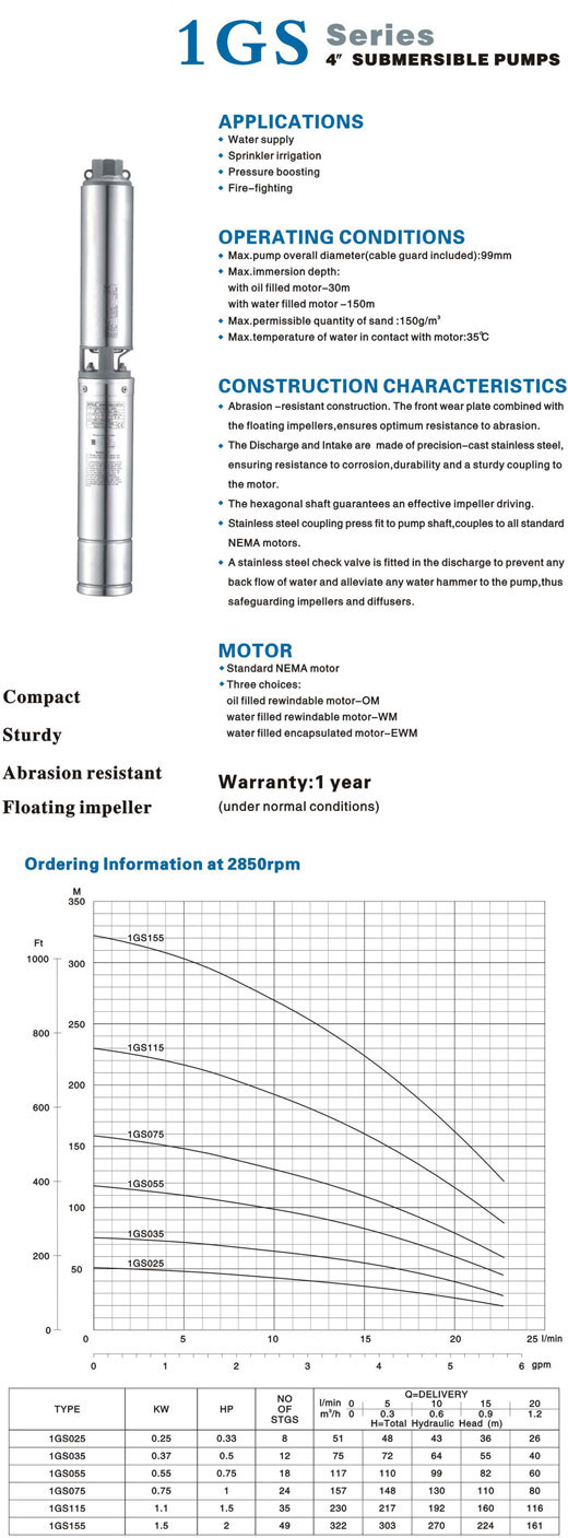4" Submersible Pump
