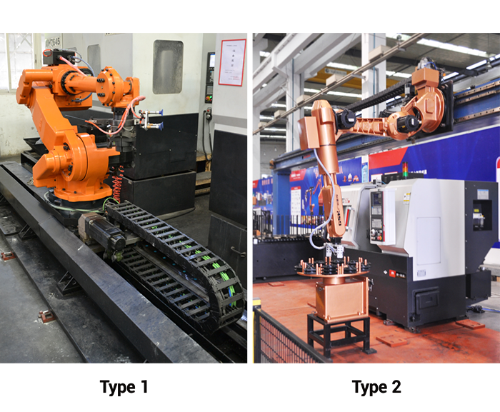 Robotic arm system on guide rail
