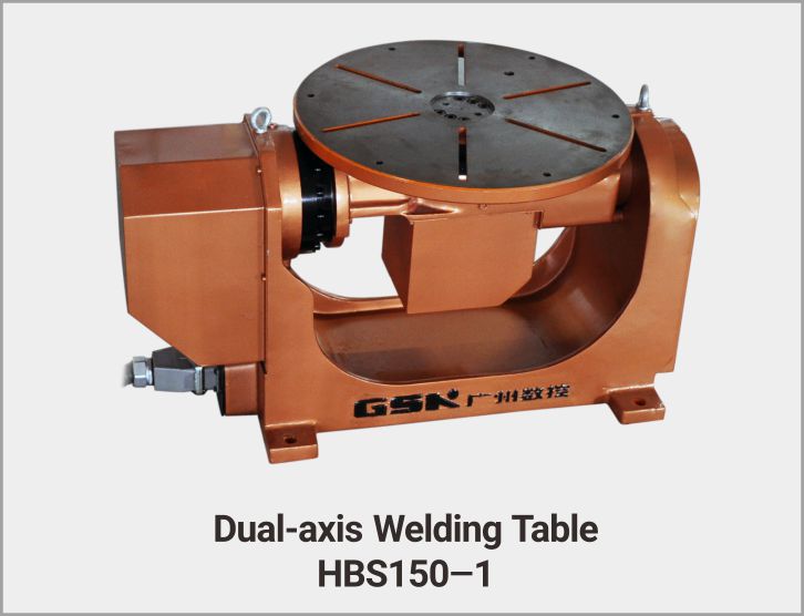 Dual-axis welding table setup