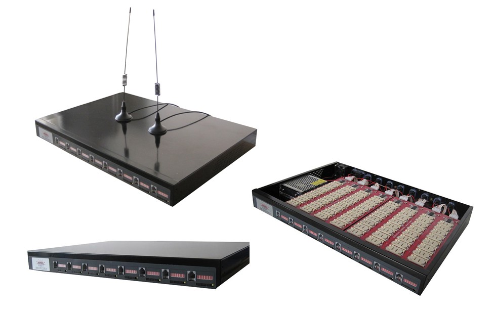 8-Port GSM Fixed Wireless Terminal with 64 SIM Slots