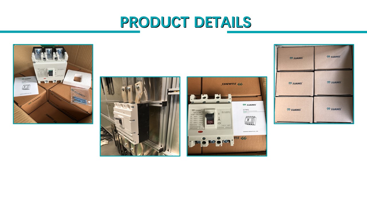 GTM1 series MCCB product label and specifications