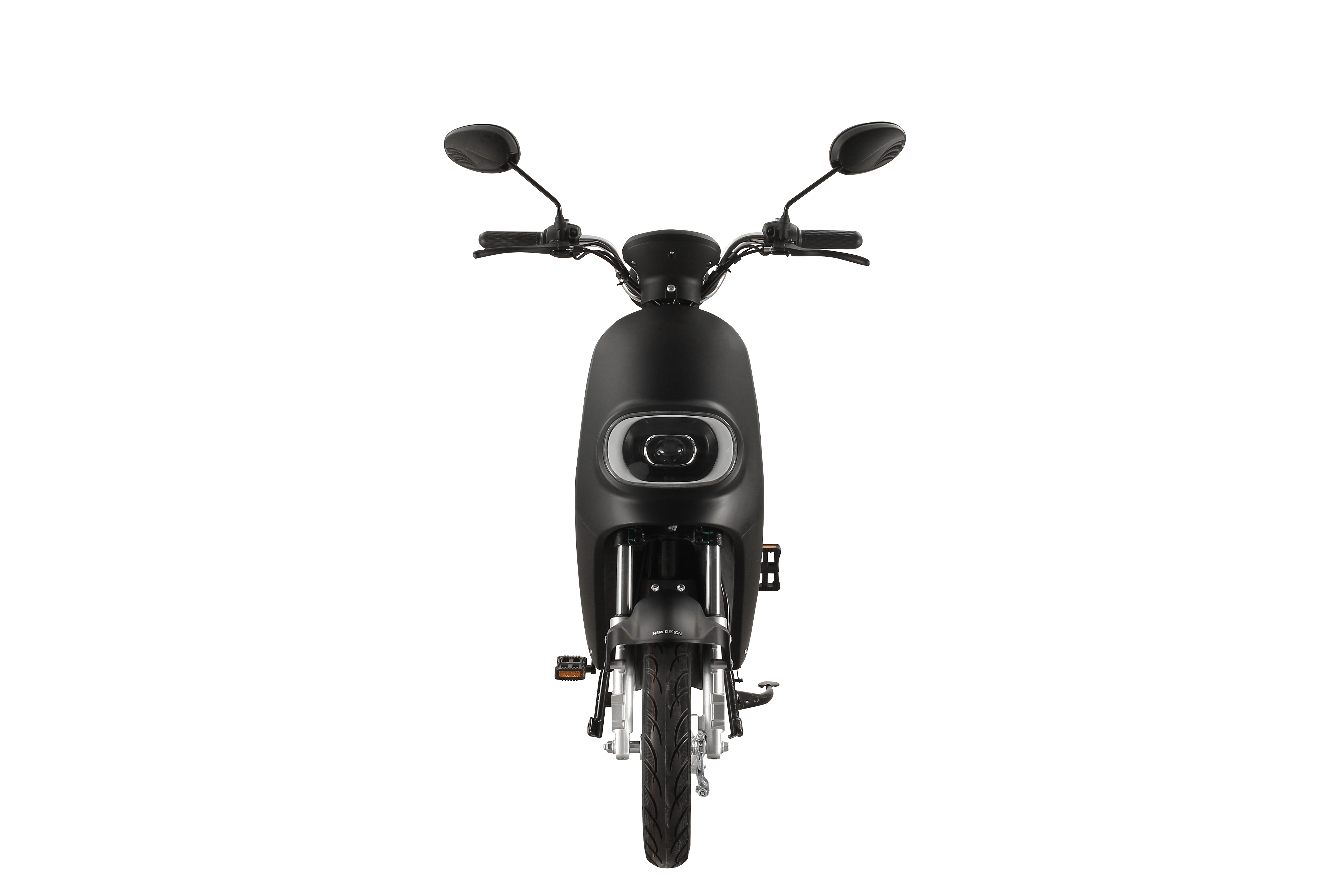 Close up of the electric motorcycle controls.