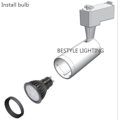 GU10/MR16 Adjustable Track Lighting Fixture