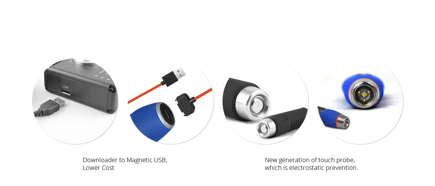 Magnetic USB charging and data downloader interface