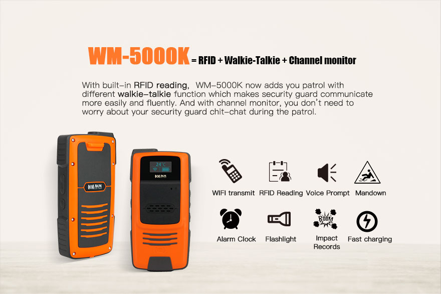 Guard tour patrol system with walkie-talkie functionality