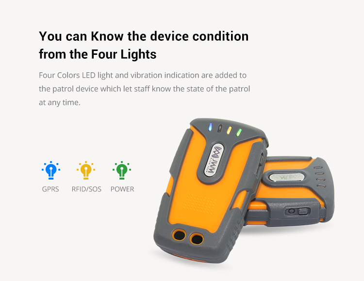 Close up of the device showing LED lights
