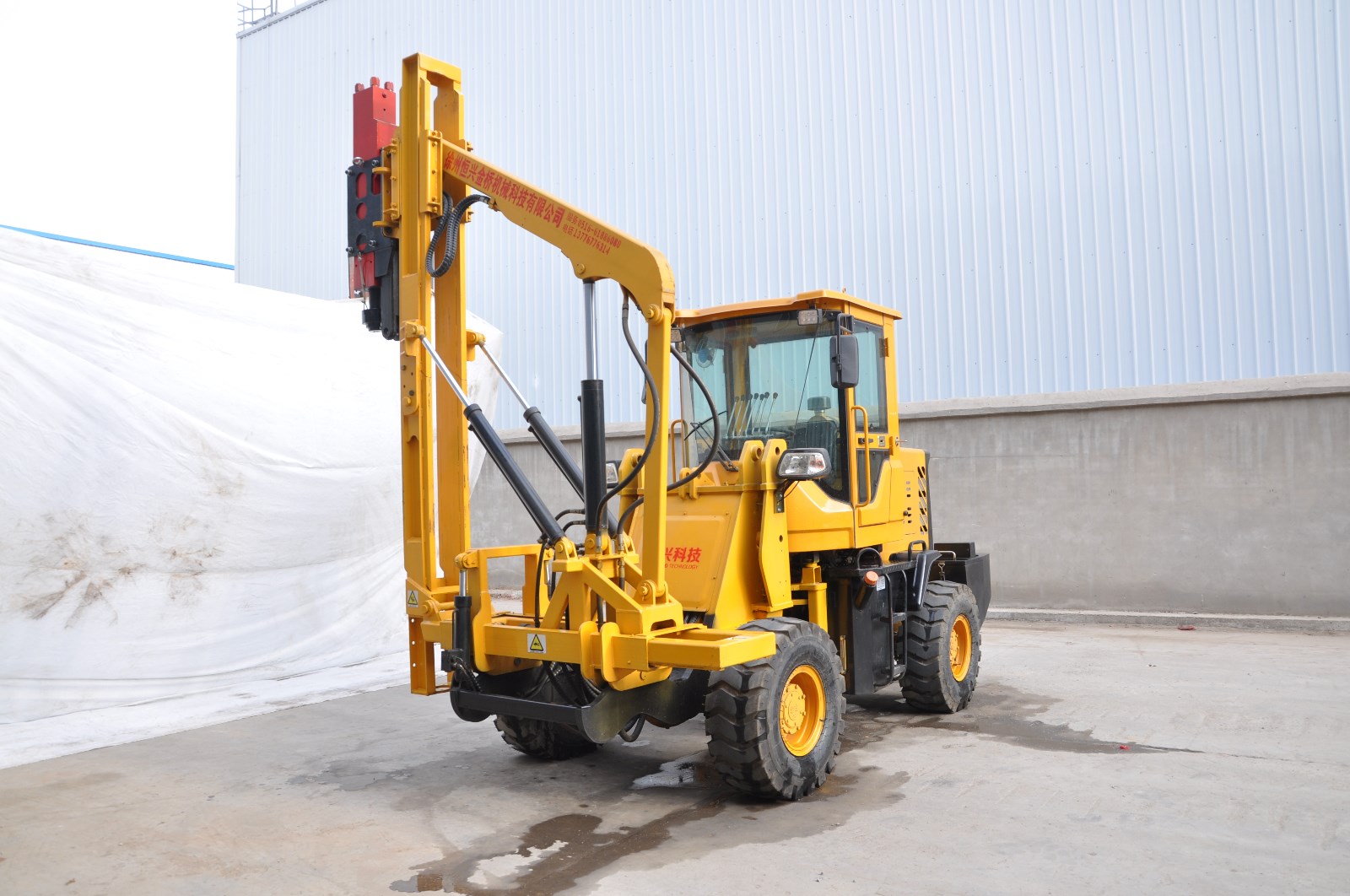 Guardrail Installing Machine Hydraulic Highway Guardrail Pile Driver Pile Driving Machine - Image 3