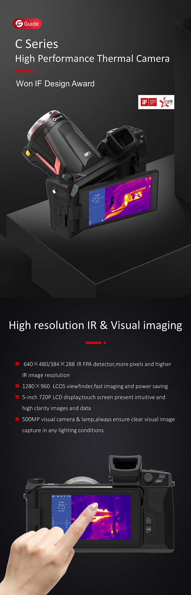 Thermal camera display and interface overview