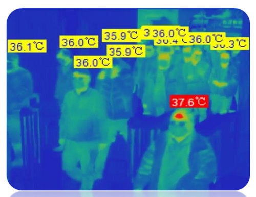 Close up of system software interface showing temperature alerts