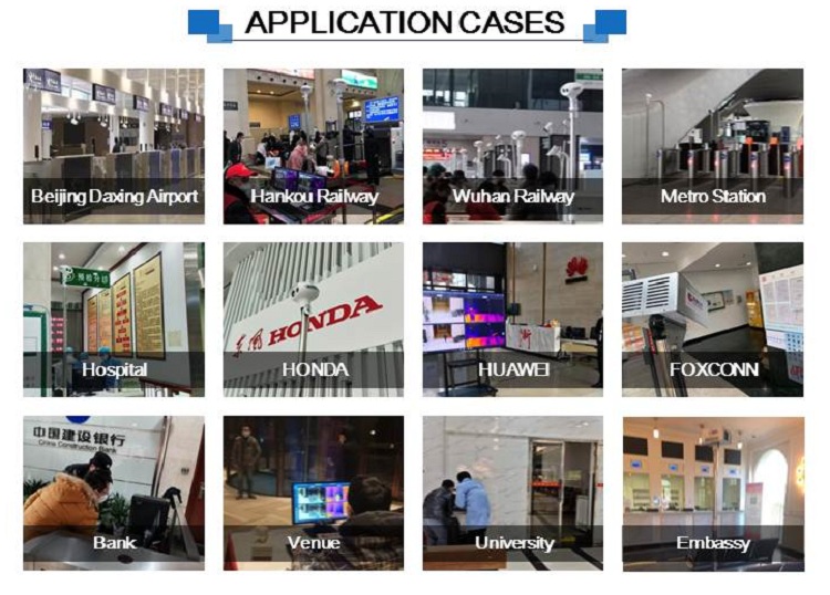 Collage of various public environments where the system is deployed