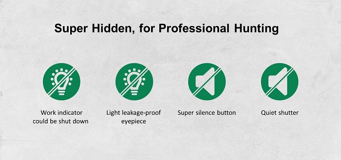 Stealth features of the thermal monocular