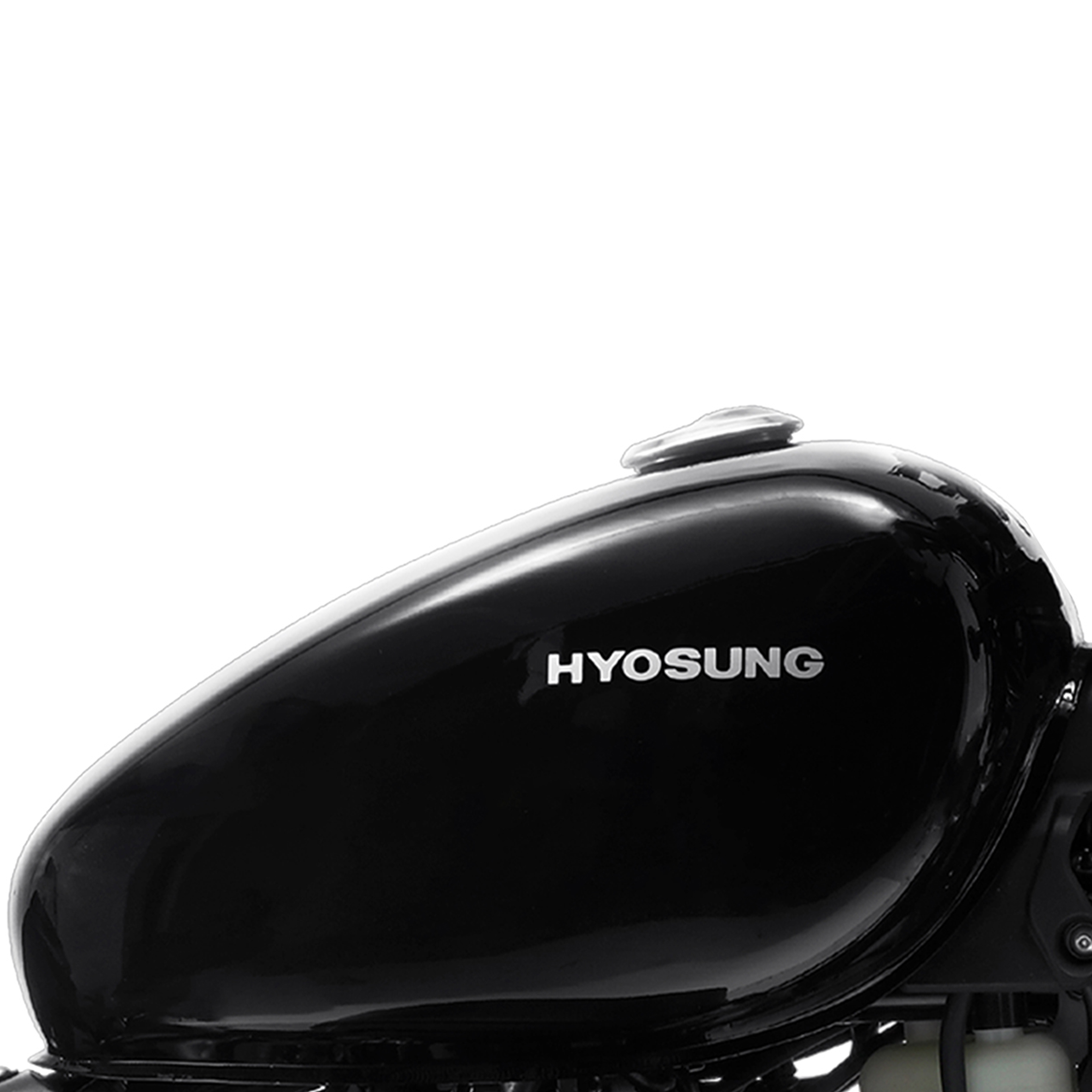 Side profile of the motorcycle