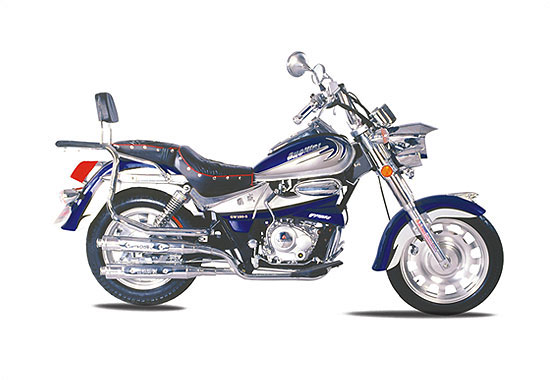 Cruiser Motorcycle with Chrome Accents