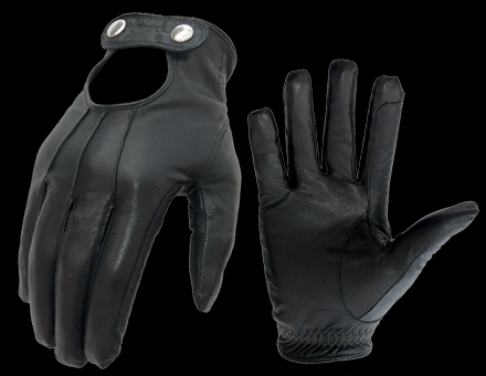 Fingerless Leather Driving Gloves