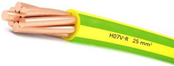 H07V-R wire cross-section and labeling