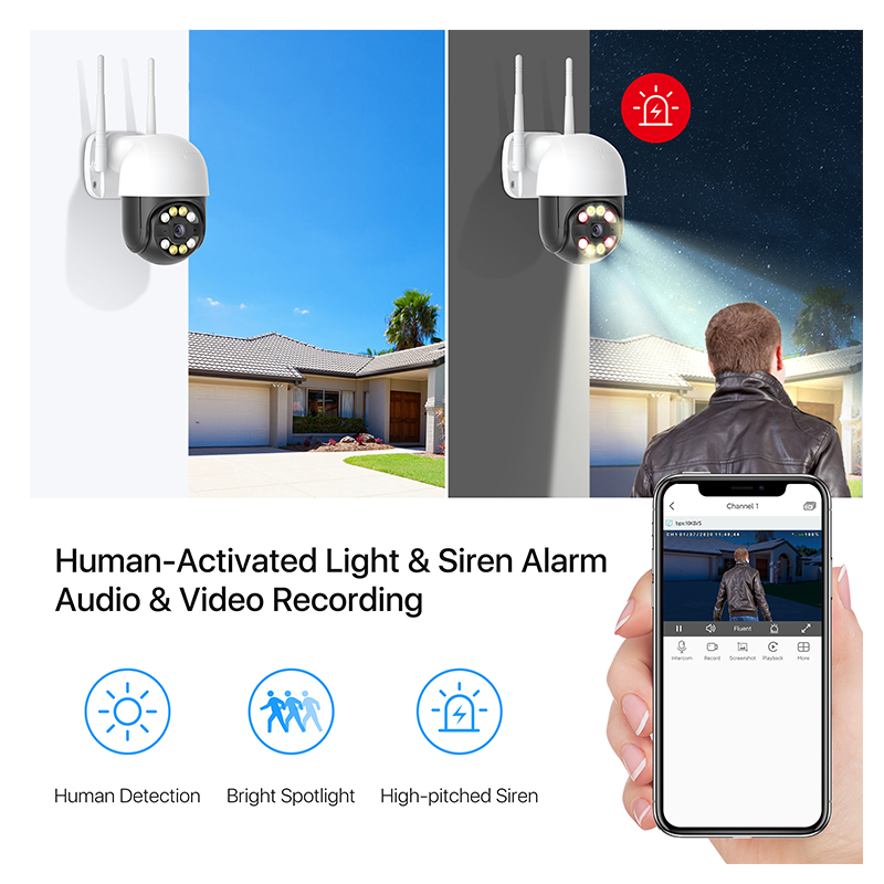 H.265+ 1080P Wireless Security PTZ IP camera CCTV 2mp outdoor smart IP camera CCTV Camera - Image 2