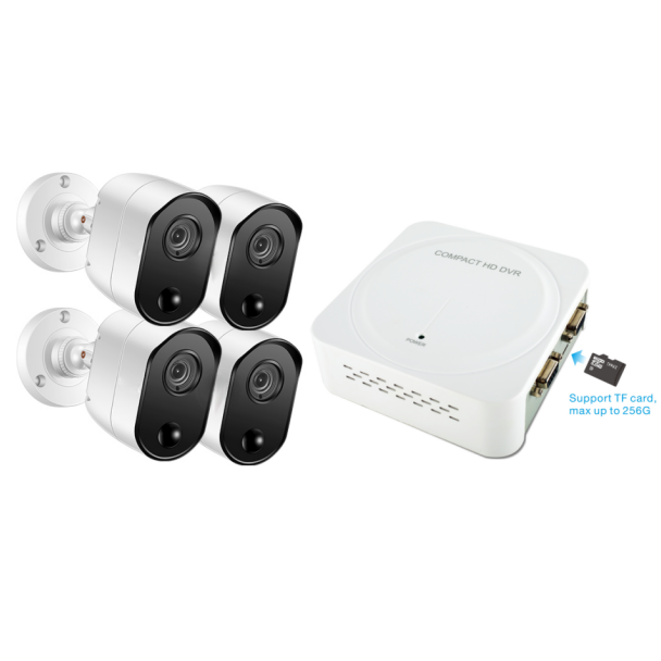 H.265 analog SD card DVR with 1080P PIR Camera 24 meters night vision - Image 3