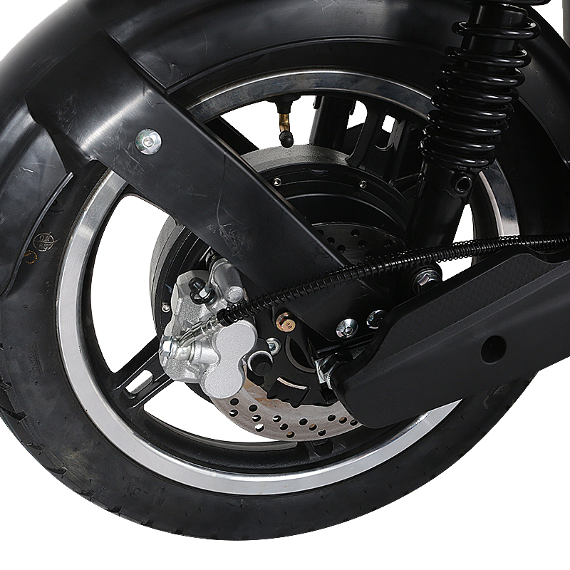Rear wheel assembly with disc brake
