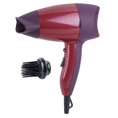 Compact Two-Tone Hair Dryer with Attachments