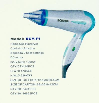 Cool Shot Hair Dryer with 2 Speed and Heat Settings