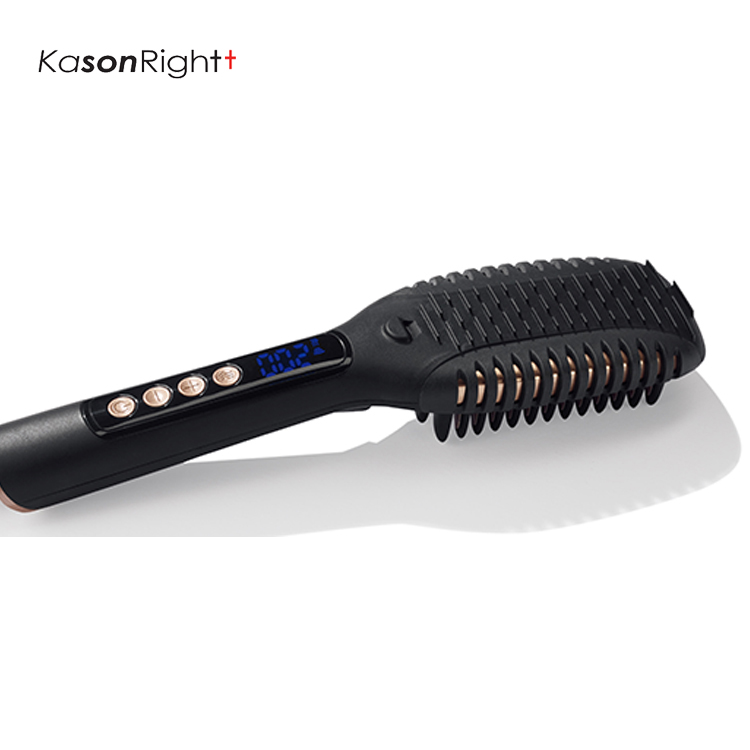 Heated Hair Straightening Brush with Adjustable Temperature