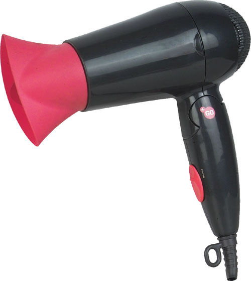Compact Travel Hair Dryer with Hanging Loop
