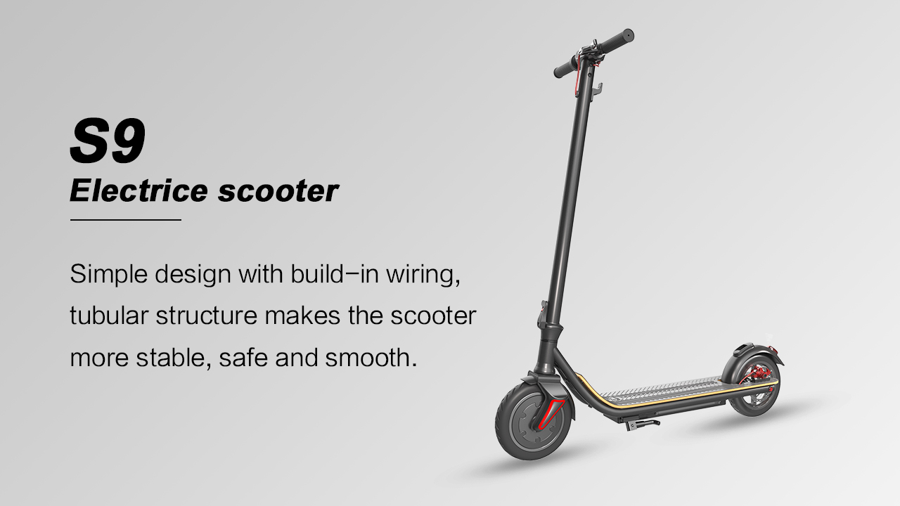 Scooter tubular frame and wiring design