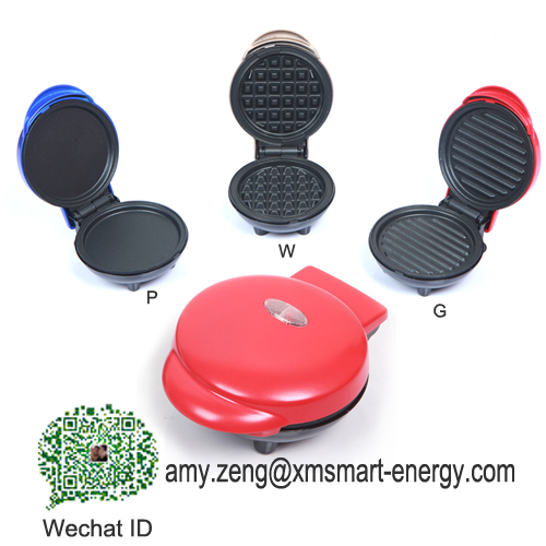 Compact Hamburger Press with Interchangeable Plates