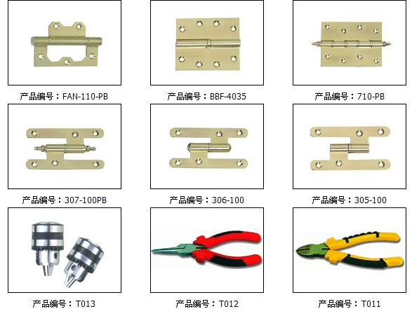 Hinges, Chucks, and Pliers Set