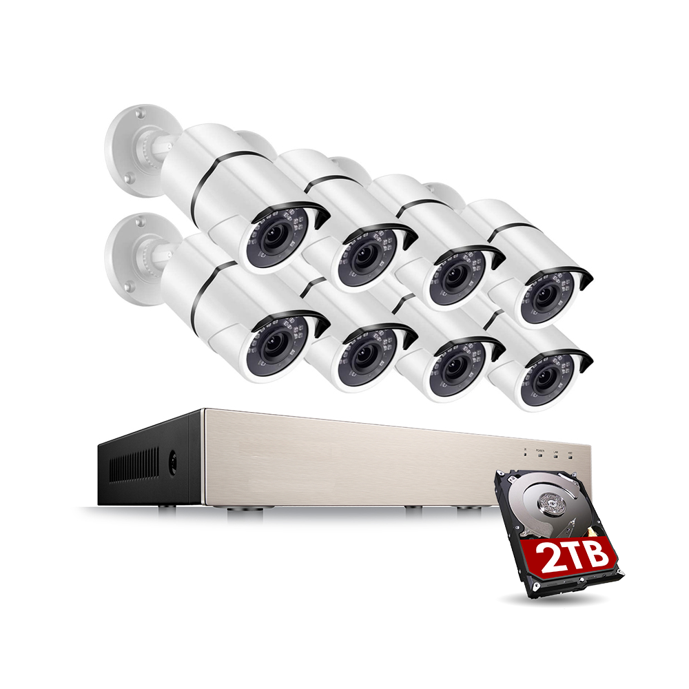 HD 1080P 8 Channel POE IP Cameras NVR System CCTV IP Cameras kit - Image 3