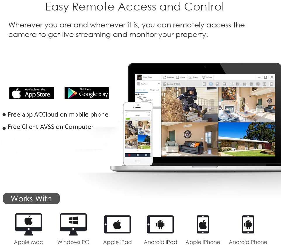 Remote access app interface and device compatibility
